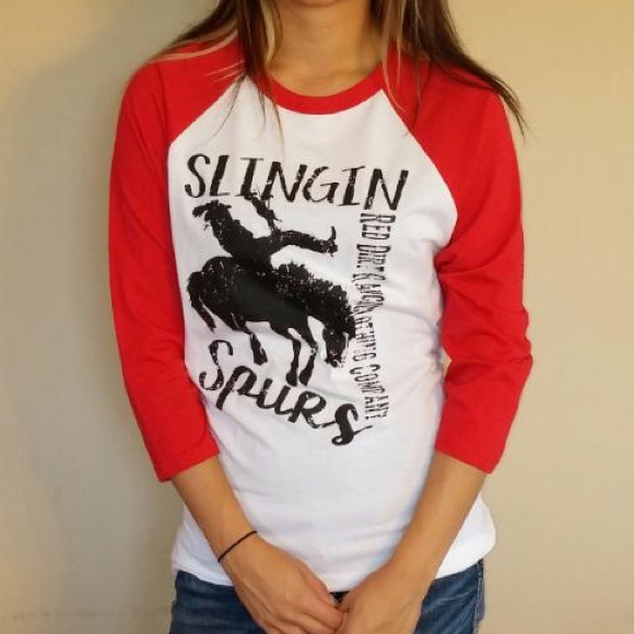 Slinging Spurs Baseball Tee