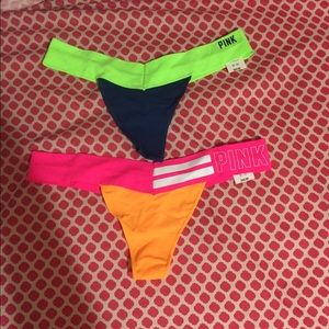 VS pink yoga thong bundle💞