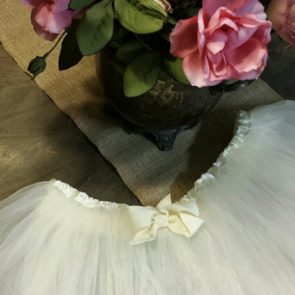 Cream tule skirt