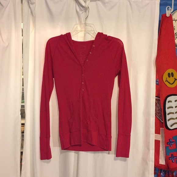 Pink sweater with hood