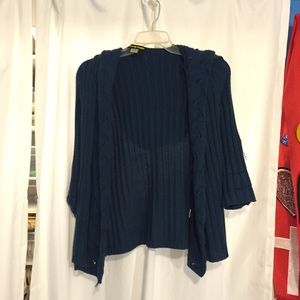 Navy sweater with hood