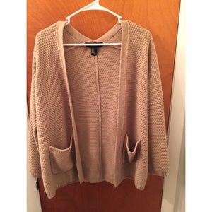 Tan oversized cardigan