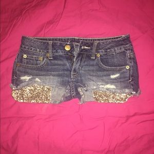 American Eagle Sequin Shorts