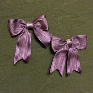 Purple hair bows