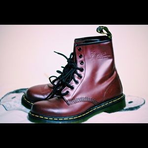 Dr. Martens maroon boots