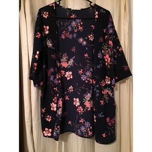 Floral printed cardigan