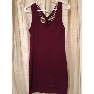 Burgundy dress
