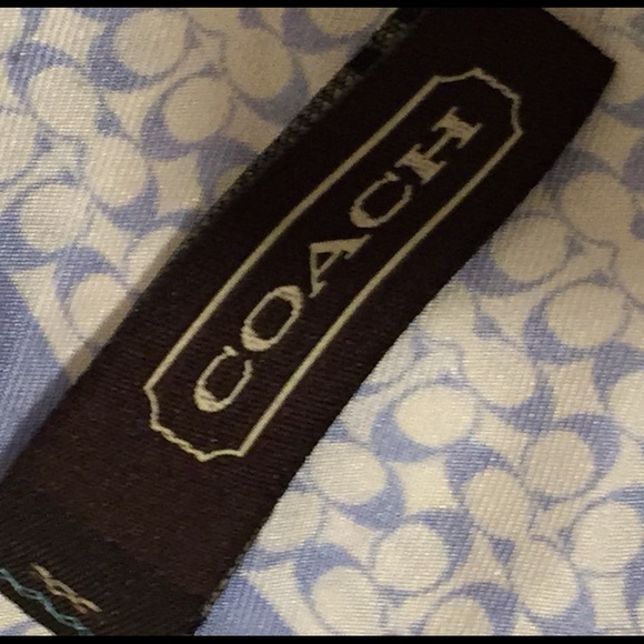 Coach Blue Silk scarf - Picture 3 of 4