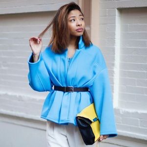 Cynthia Rowley Oversized Boxy Neoprene Coat