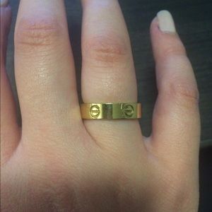 Gold love ring
