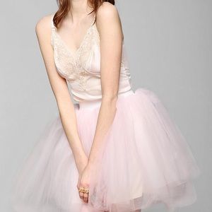 UO ballerina lace slip tulle dress