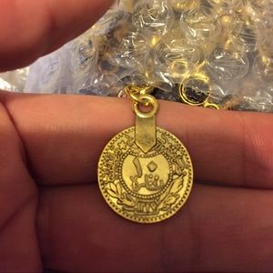 Jewelry - Black Bead Accented Long Token Coin Necklace Jewelry - Black Bead Accented Long Token Coin Necklace