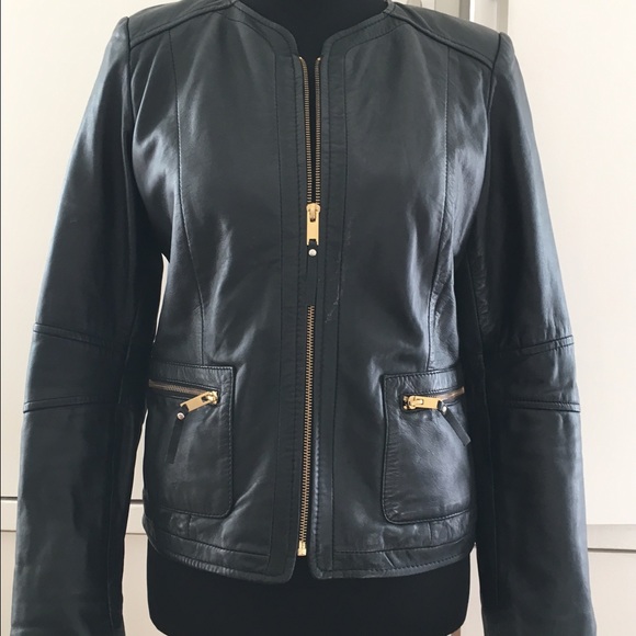 ❤️sold❤️NWOT MANGO Zaragenuine leather moto jacket