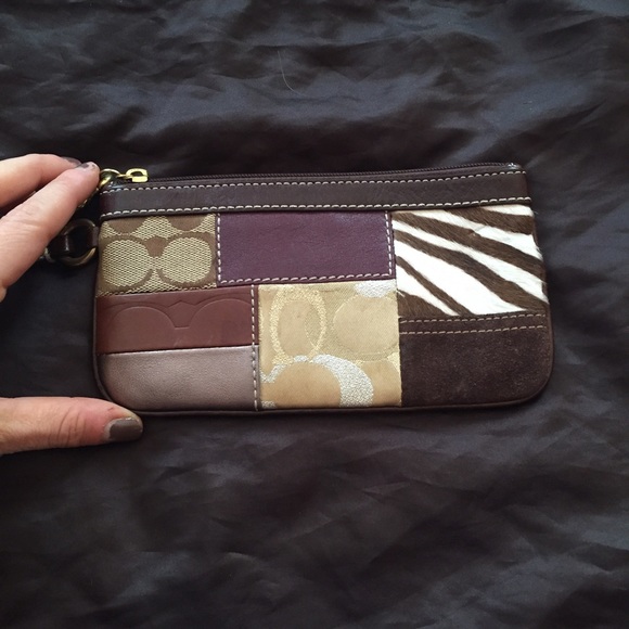 COACH patchwork wristlets