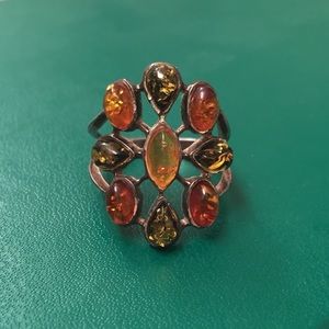 Beautiful Amber Stone Ring