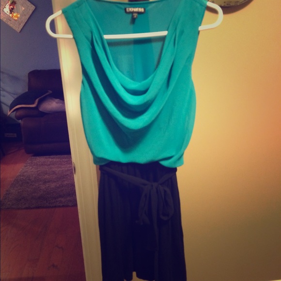 Express dress with a wrap around tie string