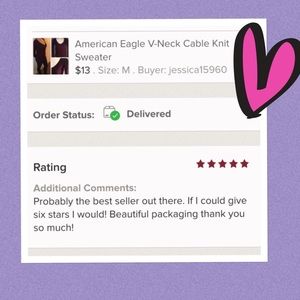 Wonderful Feedback!! Thankyou to some great buyers