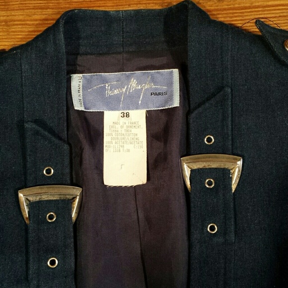 Vintage Denim Jacket by Thierry Mugler sz 38 - Picture 4 of 4