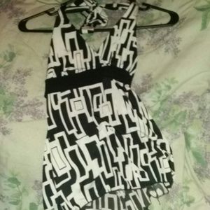 Open back tie blouse