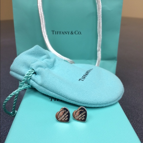 Tiffany & Co Mini Heart Tag Earrings