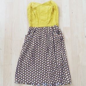 Yellow Apple Print Dress