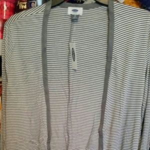 Grey/white lightweight cardigan