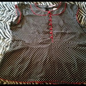 Black and white blouse