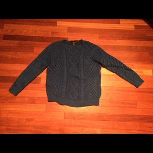 Forever 21 Electric Blue Cable Knit Sweater