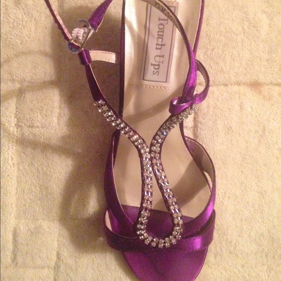 Purple Satin Shows with Rhinestones