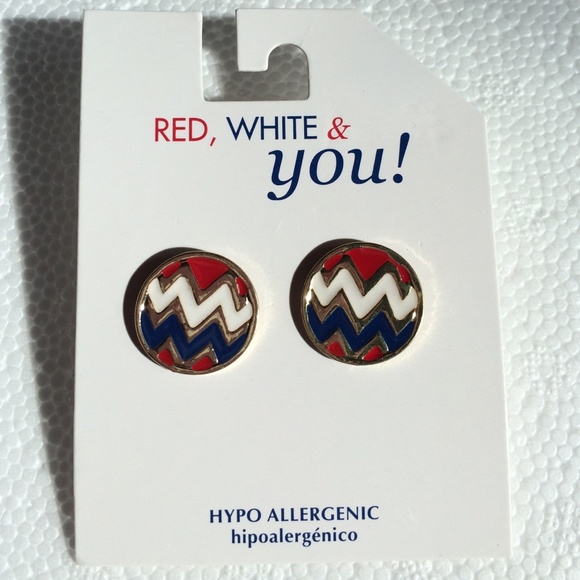 Earrings - Red, White & Blue