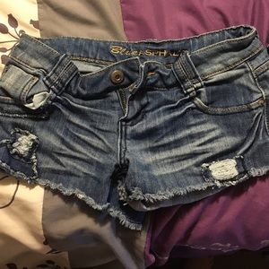 Blue Asphalt jean shorts