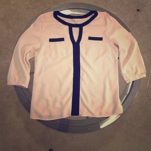 Classy Cream with Black detailing Blouse