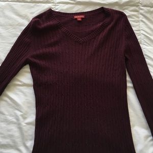 Target Merona Maroon V-Neck Sweater