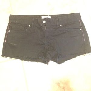 VS Pink Black Jean Shorts