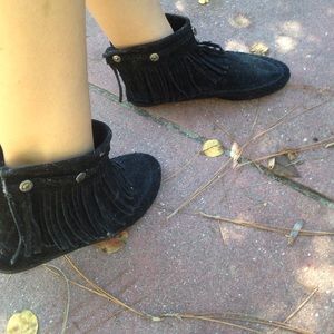 Moccasin ankle booties