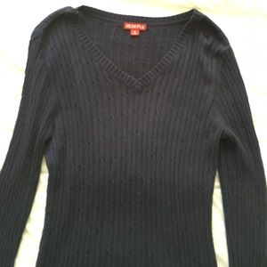 Merona Navy V-Neck Sweater Size S