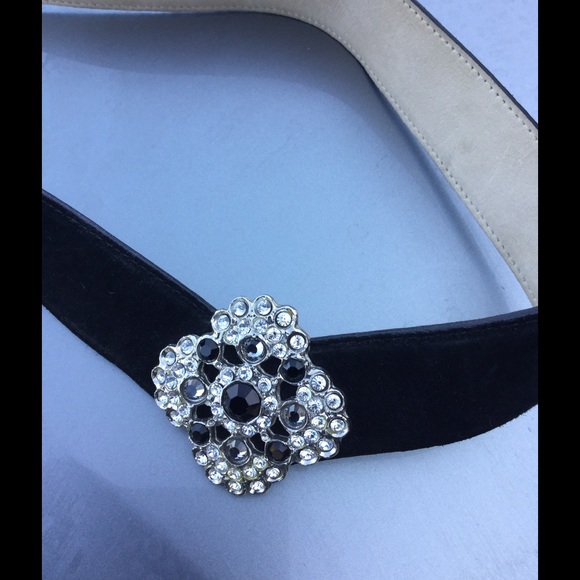 Black Velvet Snap closure Belt L