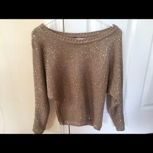 Gold sparkling sweater. Nice for any occasion :)