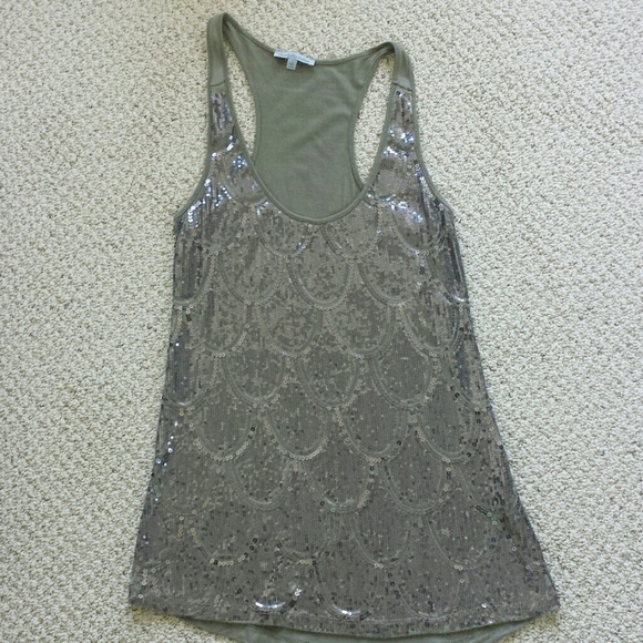 Green Sequence Tank Top - Picture 1 of 4