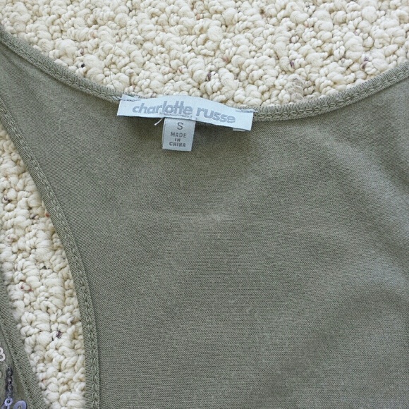 Green Sequence Tank Top - Picture 2 of 4