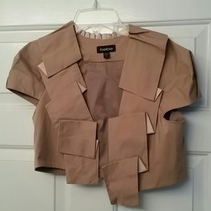 Bebe tan crop jacket