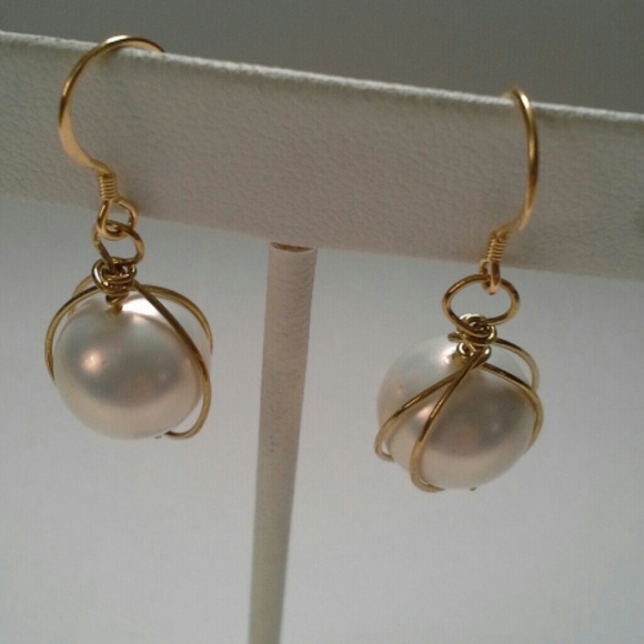 New Handmade earing with sterling silver vermeil - Picture 1 of 1