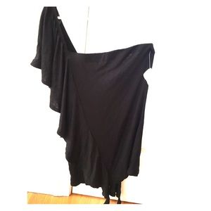 BLACK off the shoulder crop top