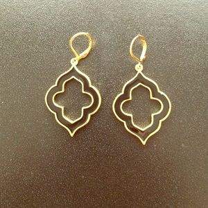 Black and Gold Drop Earrings