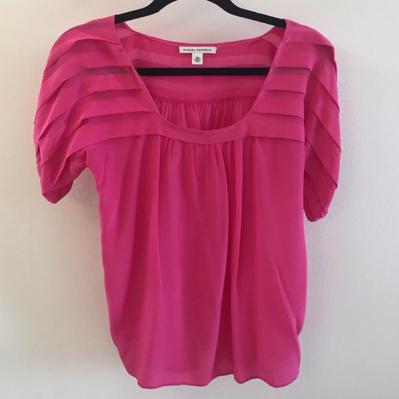 Banana Republic Hot Pink Blouse