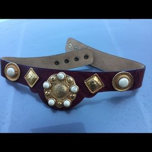 Unique Leather Maroon Belt Small Unique Leather Maroon Belt Small