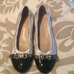 AGL Black and silver flats size 36.5
