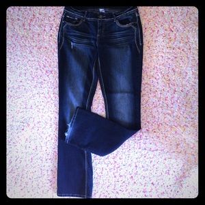 Maurice's embellished dark wash jeans. Size 7/8.