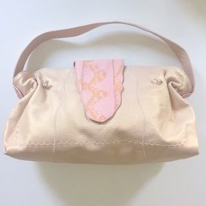 Chi Genuine Leather & Snakeskin Handbag