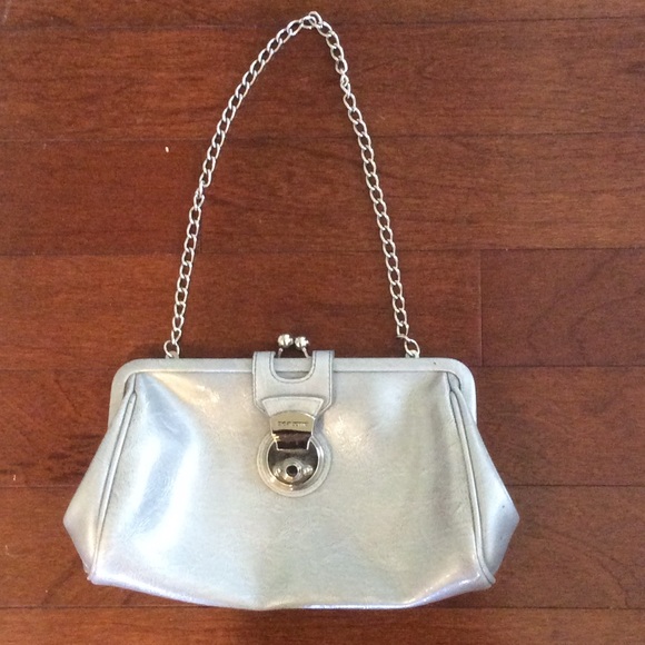 Liz Claiborne Silver Patent Leather Purse